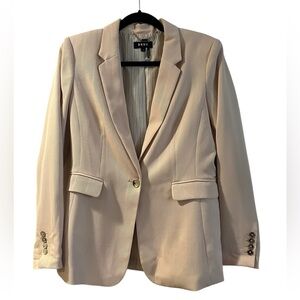 DKNY Classic Light Pink One-Button notch-lapel three-button cuffs Blazer- Size 6